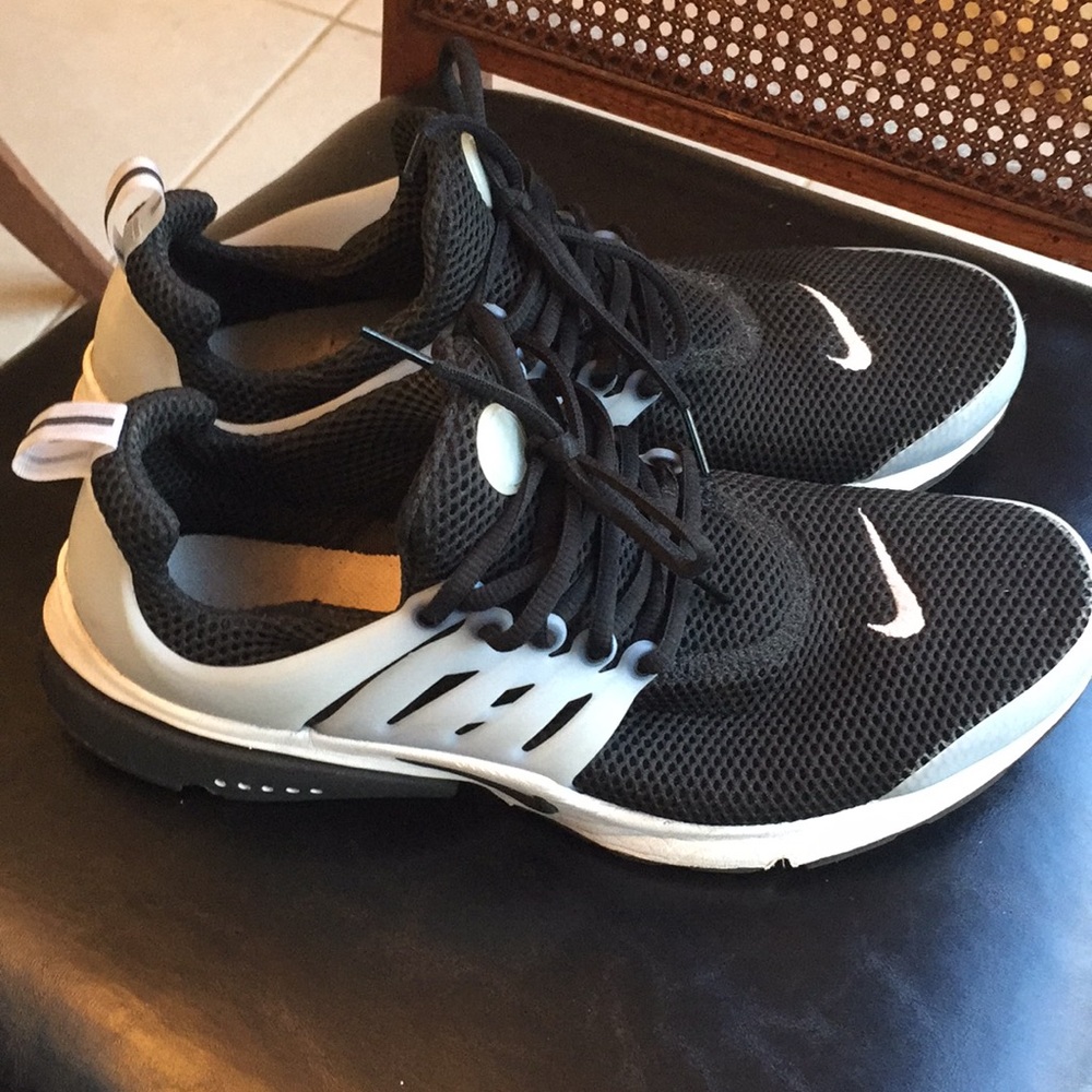 Black and white Nikes